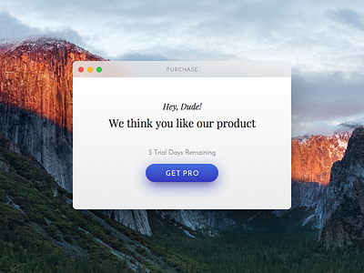 Pop-Up / Overlay 016 button dailyui dude macos overlay pop up purchase