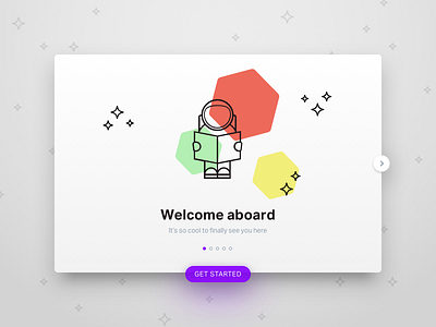 Onboarding 023 app astronaut cosmos dailyui onboarding screen space stars