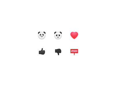 Panda emoji set emoji icon panda set smile