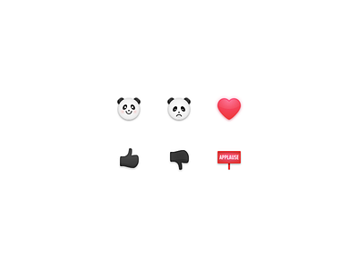 Panda emoji set