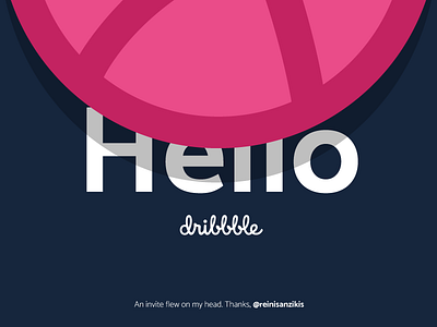 Hello Dribbble! debut first shot invited shout out