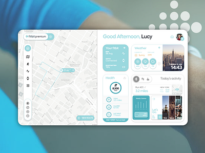 Fitbit Premium UX - Clean mock clean ui excercise fitbit fitbit premium health health app health website sports sports branding sports design subscription ux design uxui web app web application webapp webapp design website