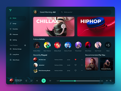 Song Player app branding design graphic design illustration logo ui ux visual design