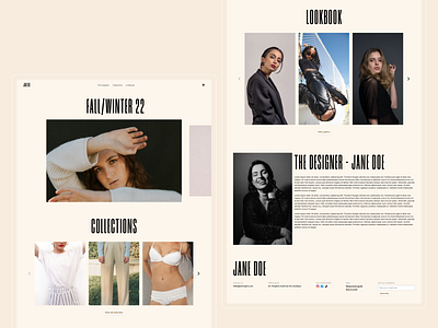 Fashion Designer Website Concept