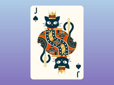 Quinn the Fox Playing Cards: Jack of Spades