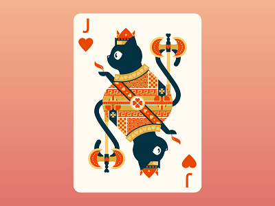 Quinn the Fox Playing Cards: Jack of Hearts