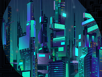 Blade Runner: Lebbeus advertising architecture blade runner bright buildings city cute illustration lights neon print skyscraper
