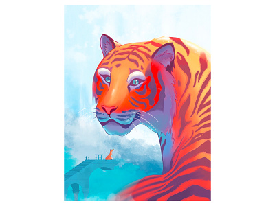 Lunar New Year: Year of the Water Tiger animals chinese new year color colour cute digital art digital painting fox graphic design illustration lunar new year nature painting procreate tiger year of the tiger