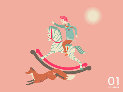 #QuinnsQuips children color colour cool cute fox fun illustration pretty quotes rocking horse sun