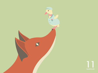 #QuinnsQuips animals children color colour cool cute duckling fox fun illustration pretty suit