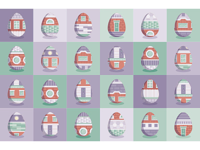 HML Group Easter Eggs business color colour content cute easter easter eggs flat design illustration marketing property vector