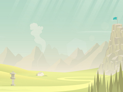 Betterup Background: Hills background business forest game gradient grass green landscape mountains nature sky startup