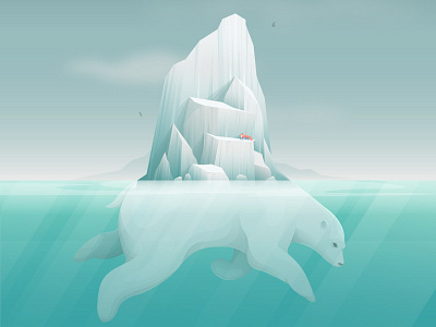 #QuinnsQuips 49 arctic climate change editorial environment glacier global warming iceberg low poly nature ocean polar bear surreal