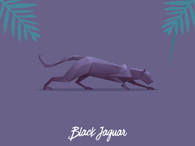 Jaguar Land Rover: Black Jaguar animals app cat game gaming gradient jaguar jungle low poly nature ui ux