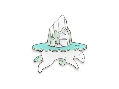 Polar Opposite Bear Pins