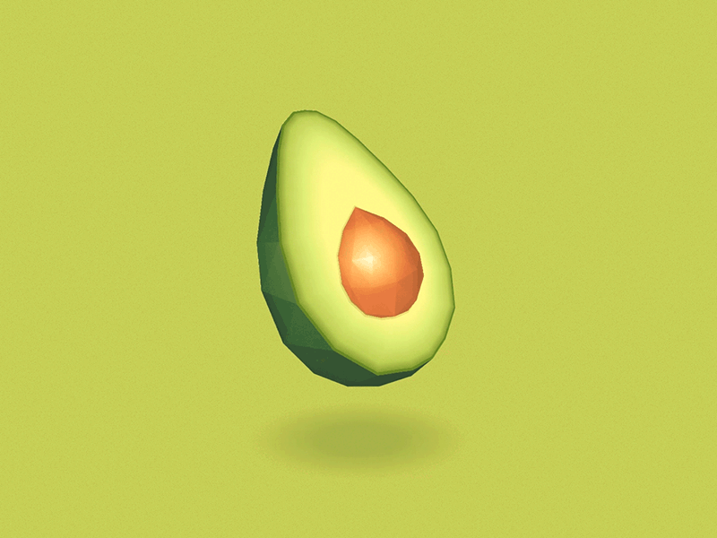 Avocado animation avocado content creator content marketing cute food fruit geometric isometric low poly motion graphics vegetable