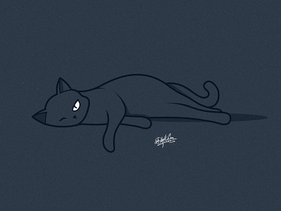 Bounty the Cat black cat cat cats cute enamel pins illustration navy outline sleep sleeping