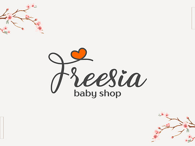 Baby shop logo design vector