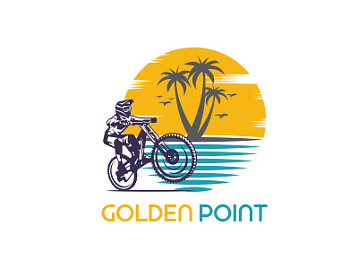 Golden Point logo design branding illustration logo typography vector