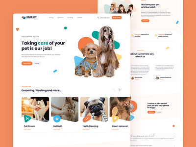 Grooming Salon Landing Page Concept #1