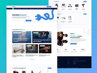 Goodle Guides Concept #1 advice appliance branding design experts guide high end hub landing light logo minimalistic modern page rating review site tech ui web