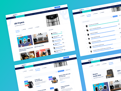 Goodle Guides Concept #2 air fryers amazon appliance blue branding design experts goods guides light logo minimalistic modern page ratings reviews ui ux web wire