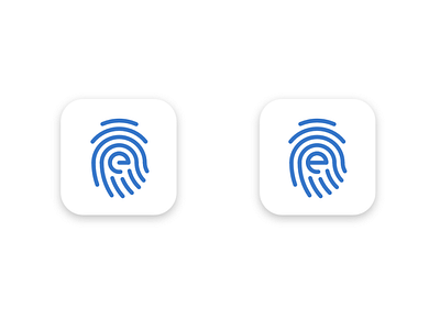 Electronic Fingerprint Logo app brand identity branding design econsent esignature fingerprint logo minimalistic modern security signature simplistic