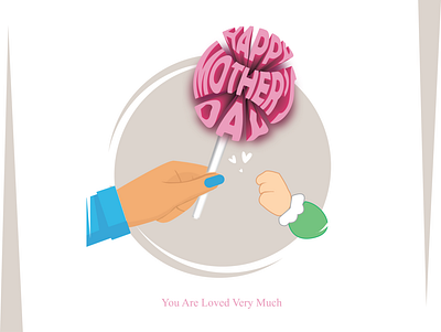 Mother's day card adobe art artist design flatdesign illustraion illustration illustrator typogaphy vector