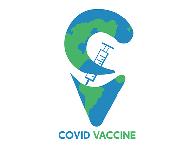 Covid vaccine logo artist design flatdesign iilustration logo ui vector vector illustration