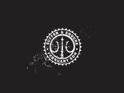 Trident Emblem emblem seal texture typography