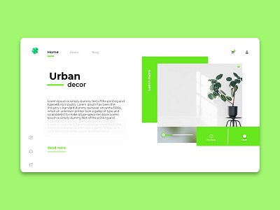 plant decor branding design minimal ui ux web