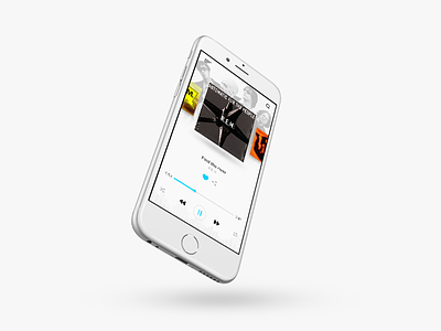 Music Player app clean design love music player phone ui