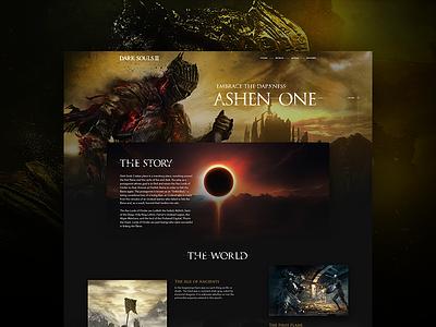 Dark Souls 3 Page dark design souls ui website