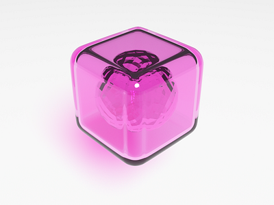 Pink Glass 3d blender glass pink