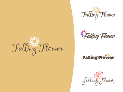 Falling Flower Logo design falling flower logo