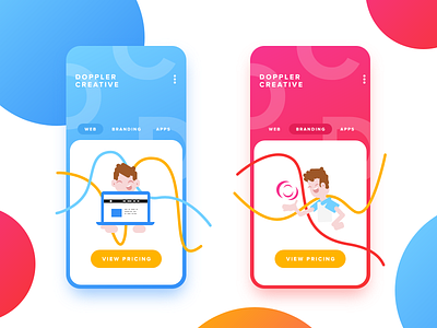 Doppler Creative Mobile branding web design