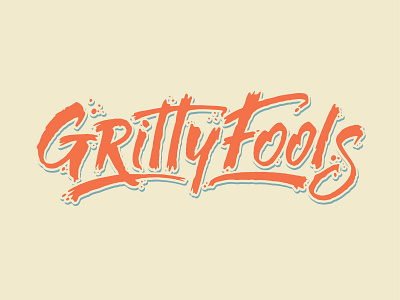 Gritty Fools Hand Lettering branding calligraphy hand lettering handlettering ink lettering letters logo typography vector