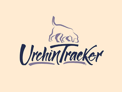 Urchin Tracker Logo branding calligraphy dog hand lettering handlettering handwritten lettering letters pet typography