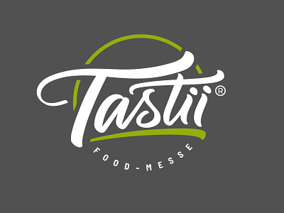 Tastii Logo brand branding calligraphy cursive flat food food brand food logo hand lettering handlettering handwriting handwritten lettering letters logo logo design logotype script typography vector