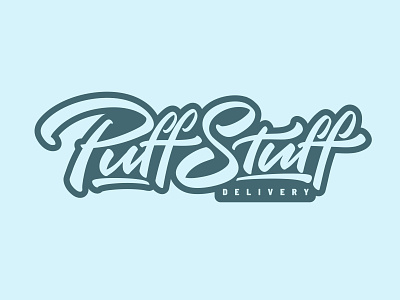 PuffStuff Delivery branding calligraphy custom lettering design hand lettering handlettering handwritten logo lettering letters logo logotype typography