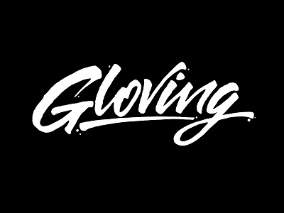 Gloving branding calligraphy custom lettering design hand lettering handlettering handtypography handwriting lettering letters logo script typography