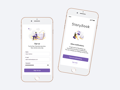 Mobile signup design