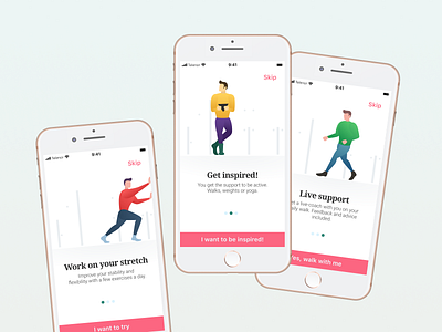 Splash screens for coaching app app design health app health care illustraion mobile mobile app design mobile ui product design ui uidesign ux copy