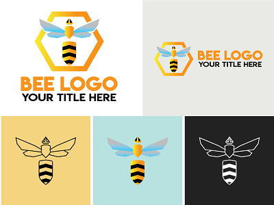 Bee Branding Logo animal animals art bee branding business corporate creative creativity design entertainment flowers fly graphic honey hornet icon illustrator image insect