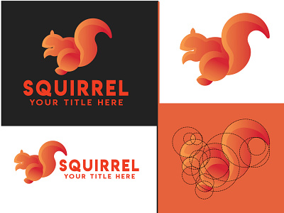 Squirrel Golden Ratio Logo abstract animals brand branding business colors squirrel company corporate creative food icon idea identity logo media modern nut squirrel