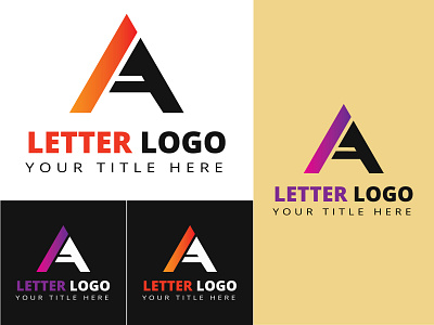 Capital A Letter Logo design