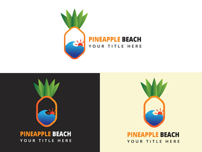 Pineapple Beach Logo agency app caribbean cocktail dance club drink eco ecological entertainment food fresh fruit game health healthy juice logo media multimedia natural