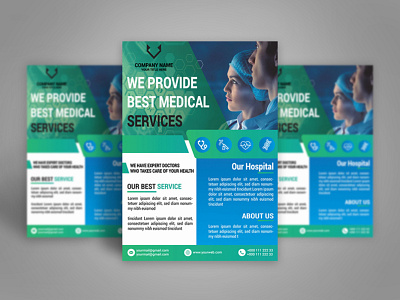 Medical Flyer Template business business flyer clean clinic corona virus covid19 dentist doctor emergency flyer health hospital hospital flyer medical medical flyer modern multi multi purpose multi use