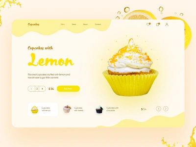 Концепт капкейков cupcakes design minimal ui ux web website лендинг