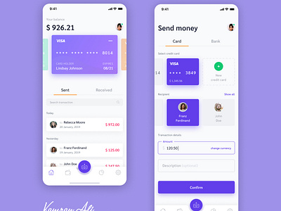 PAYMENT APP DESIGN by Kamran Ali on Dribbble